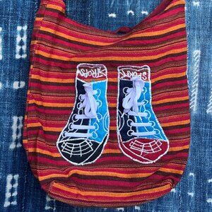 Hippie Sneakers - Striped Boho Crossbody Sling Bag